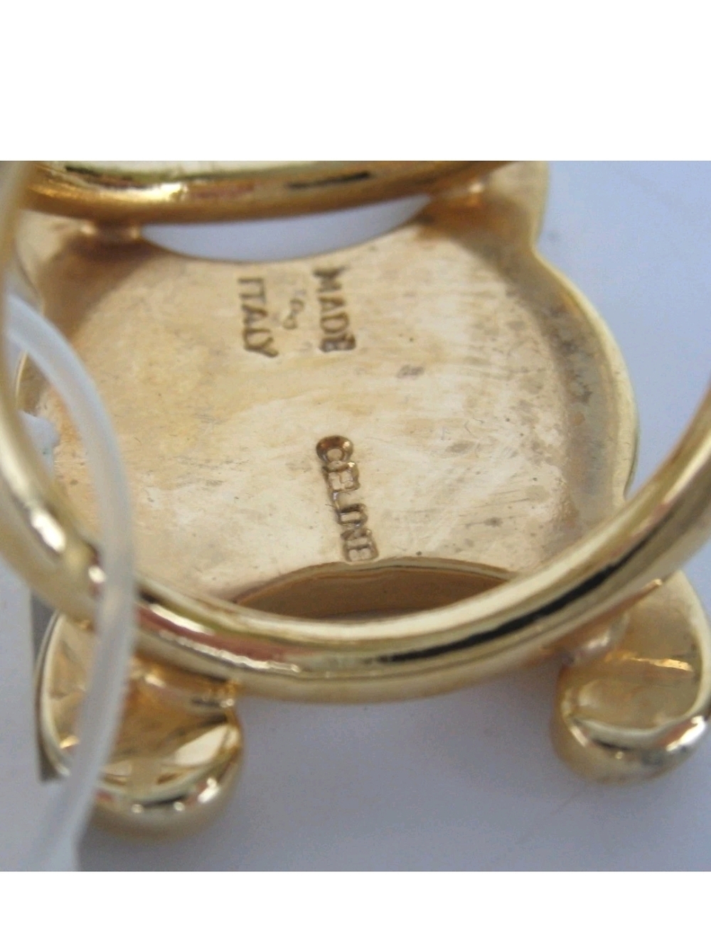Celine Gold Triomphe Scarf Ring Holder - Picture 7 of 8
